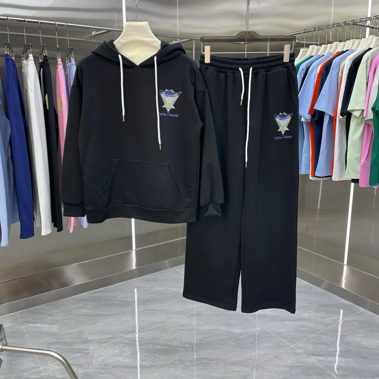 CASABLANCA + Factory ：Black White Blue Pink Royal Blue Sizes：S M L XL XXL